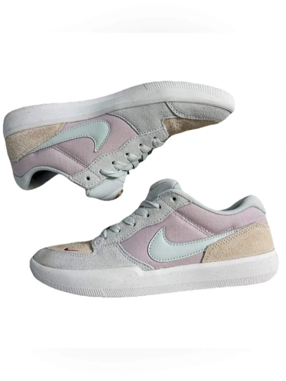 Nike SB Force 58 GS Youth Girls 7.5Y Platinum Violet Sanddrift Sneakers EU 40.5
